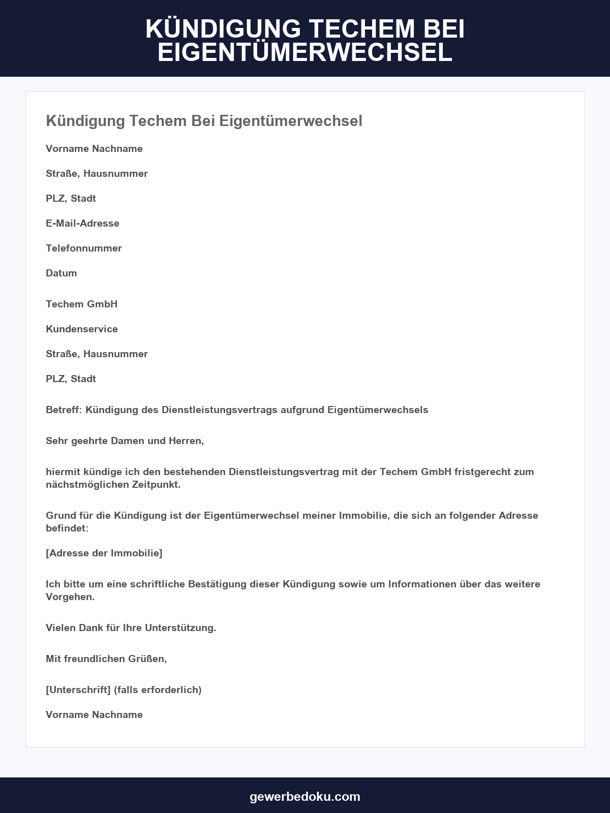 Kündigung Techem Bei Eigentümerwechsel